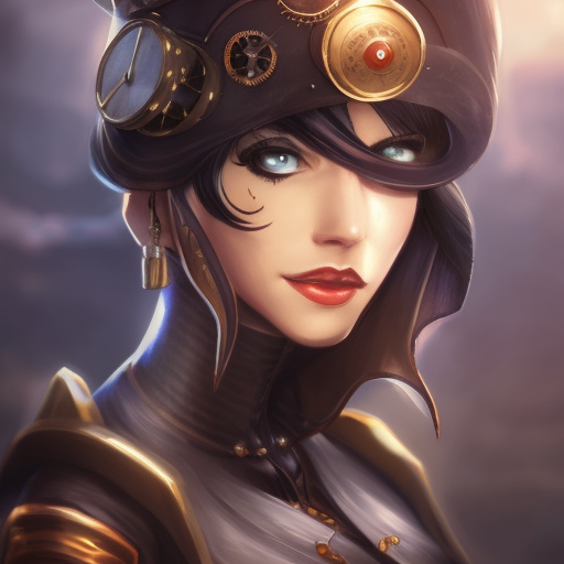 Steampunk portrait of Fiora from League of Legends, Highly Detailed, Intricate, Artstation, Beautiful, Digital Painting, Sharp Focus, Concept Art, Elegant