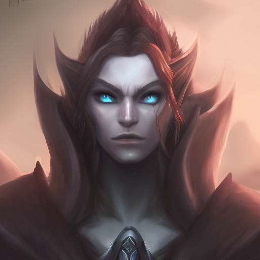 Matte portrait of Rell from League of Legends in Elden Ring style, 8k, High Definition, Highly Detailed, Intricate, Half Body, Realistic, Sharp Focus, Fantasy, Elegant