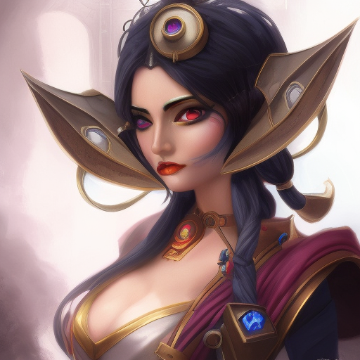 Steampunk portrait of Irelia from League of Legends, Highly Detailed, Intricate, Artstation, Beautiful, Digital Painting, Sharp Focus, Concept Art, Elegant