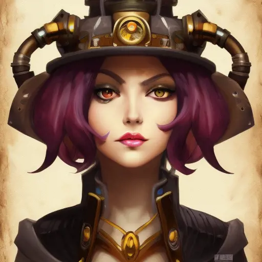 Steampunk portrait of Kalita from League of Legends, Highly Detailed, Intricate, Artstation, Beautiful, Digital Painting, Sharp Focus, Concept Art, Elegant