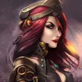 Steampunk portrait of Katarina from League of Legends, Highly Detailed, Intricate, Artstation, Beautiful, Digital Painting, Sharp Focus, Concept Art, Elegant