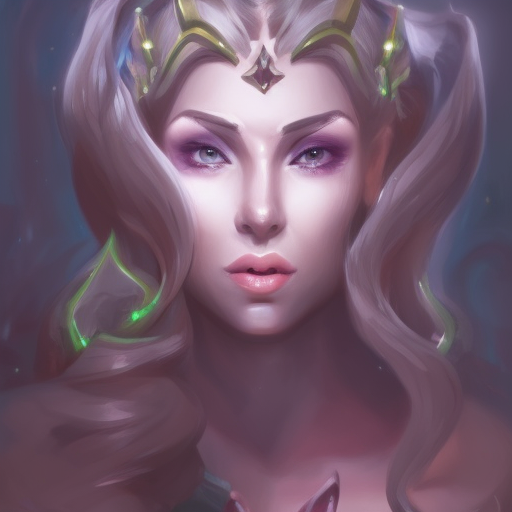 Alluring matte portrait of a beautiful Cassiopeia from League of Legends in the style of Stefan Kostic, 8k, High Definition, Highly Detailed, Intricate, Half Body, Realistic, Sharp Focus, Fantasy, Elegant