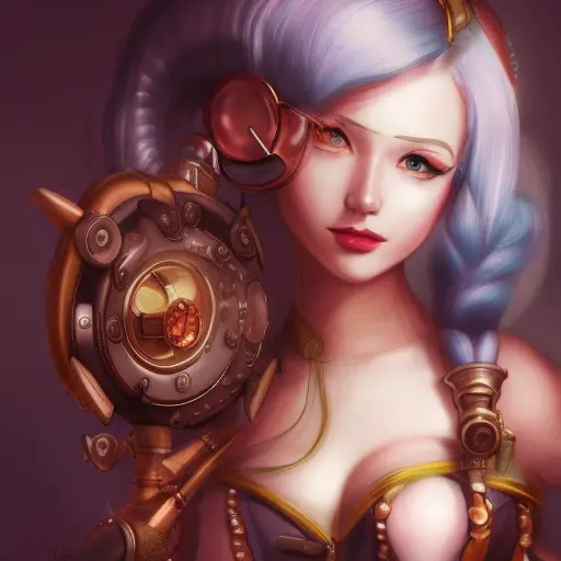 Steampunk portrait of Lillia from League of Legends, Highly Detailed, Intricate, Artstation, Beautiful, Digital Painting, Sharp Focus, Concept Art, Elegant