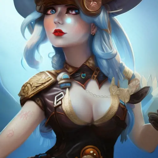 Steampunk portrait of Lillia from League of Legends, Highly Detailed, Intricate, Artstation, Beautiful, Digital Painting, Sharp Focus, Concept Art, Elegant