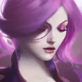 Alluring matte portrait of a beautiful Evelynn from League of Legends, 8k, Highly Detailed, Intricate, Half Body, Realistic, Sharp Focus, Volumetric Lighting, Fantasy, Elegant by Alphonse Mucha