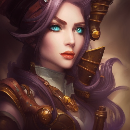 Steampunk portrait of Lyx from League of Legends, Highly Detailed, Intricate, Artstation, Beautiful, Digital Painting, Sharp Focus, Concept Art, Elegant