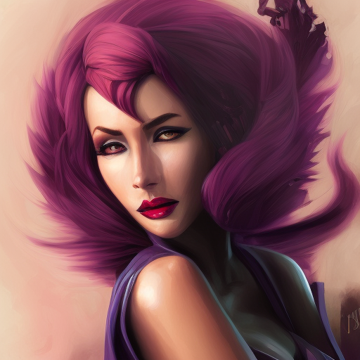 Alluring matte portrait of a beautiful Evelynn from League of Legends in the style of Stefan Kostic, 8k, High Definition, Highly Detailed, Intricate, Half Body, Realistic, Sharp Focus, Fantasy, Elegant