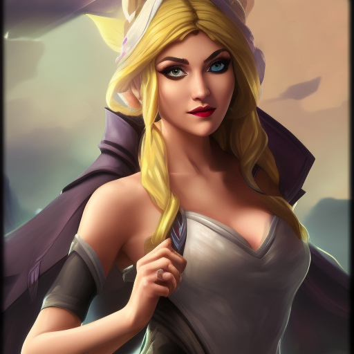 Alluring matte portrait of a beautiful Gwen from League of Legends, 8k, Highly Detailed, Intricate, Half Body, Realistic, Sharp Focus, Volumetric Lighting, Fantasy, Elegant by Alphonse Mucha