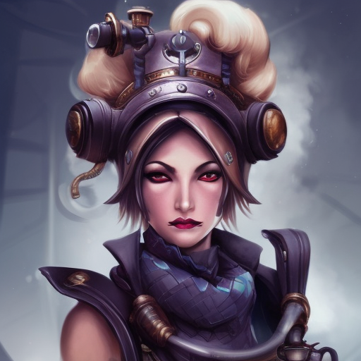 Steampunk portrait of Nilah from League of Legends, Highly Detailed, Intricate, Artstation, Beautiful, Digital Painting, Sharp Focus, Concept Art, Elegant