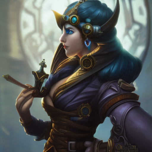 Steampunk portrait of Rell from League of Legends, Highly Detailed, Intricate, Artstation, Beautiful, Digital Painting, Sharp Focus, Concept Art, Elegant