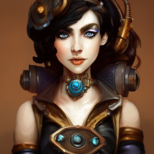 Steampunk portrait of Rell from League of Legends, Highly Detailed, Intricate, Artstation, Beautiful, Digital Painting, Sharp Focus, Concept Art, Elegant