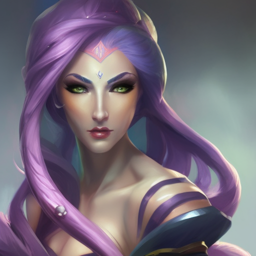 Alluring matte portrait of a beautiful Karma from League of Legends in the style of Stefan Kostic, 8k, High Definition, Highly Detailed, Intricate, Half Body, Realistic, Sharp Focus, Fantasy, Elegant