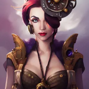 Steampunk portrait of Senna from League of Legends, Highly Detailed, Intricate, Artstation, Beautiful, Digital Painting, Sharp Focus, Concept Art, Elegant