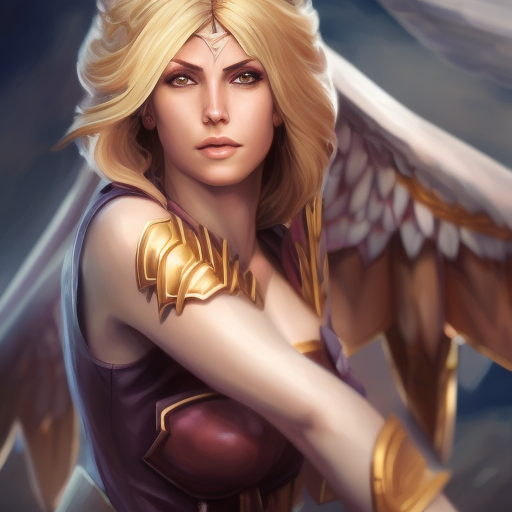 Alluring matte portrait of a beautiful Kayle from League of Legends in the style of Stefan Kostic, 8k, High Definition, Highly Detailed, Intricate, Half Body, Realistic, Sharp Focus, Fantasy, Elegant