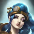 Steampunk portrait of Sona from League of Legends, Highly Detailed, Intricate, Artstation, Beautiful, Digital Painting, Sharp Focus, Concept Art, Elegant