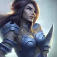 Alluring matte portrait of a beautiful Leona from League of Legends in the style of Stefan Kostic, 8k, High Definition, Highly Detailed, Intricate, Half Body, Realistic, Sharp Focus, Fantasy, Elegant