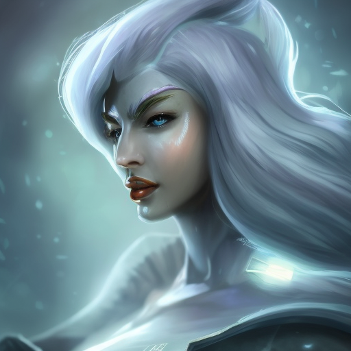Alluring matte portrait of a beautiful Lissandra from League of Legends in the style of Stefan Kostic, 8k, High Definition, Highly Detailed, Intricate, Half Body, Realistic, Sharp Focus, Fantasy, Elegant