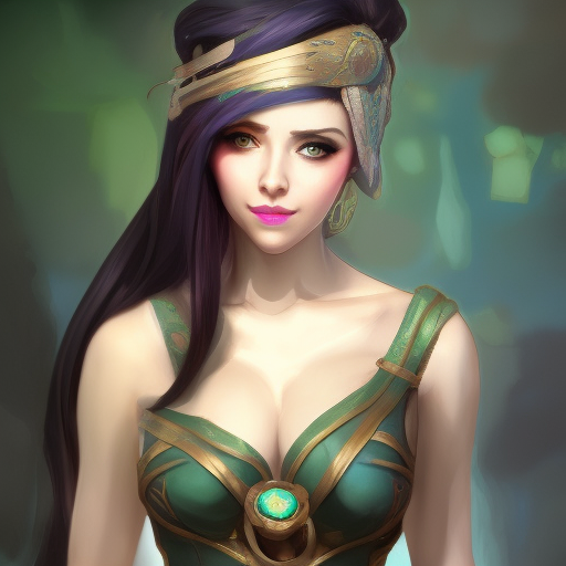 Alluring matte portrait of a beautiful Nilah from League of Legends, 8k, Highly Detailed, Intricate, Half Body, Realistic, Sharp Focus, Volumetric Lighting, Fantasy, Elegant by Alphonse Mucha