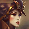 Steampunk portrait of Xayah from League of Legends, Highly Detailed, Intricate, Artstation, Beautiful, Digital Painting, Sharp Focus, Concept Art, Elegant