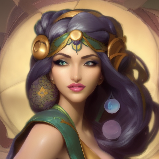 Alluring matte portrait of a beautiful Qiyana from League of Legends, 8k, Highly Detailed, Intricate, Half Body, Realistic, Sharp Focus, Volumetric Lighting, Fantasy, Elegant by Alphonse Mucha