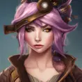 Steampunk portrait of Zeri from League of Legends, Highly Detailed, Intricate, Artstation, Beautiful, Digital Painting, Sharp Focus, Concept Art, Elegant