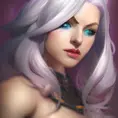 Alluring matte portrait of a beautiful Quinn from League of Legends, 8k, Highly Detailed, Intricate, Half Body, Realistic, Sharp Focus, Volumetric Lighting, Fantasy, Elegant by Alphonse Mucha