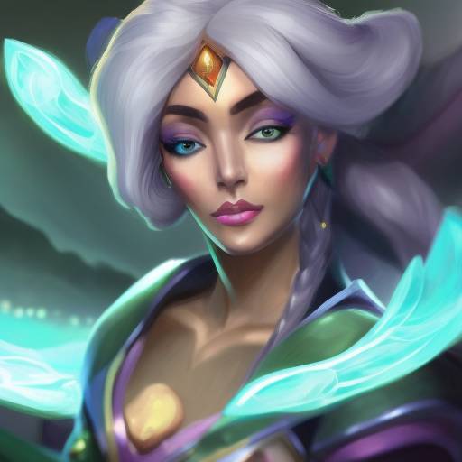 Alluring matte portrait of a beautiful Qiyana from League of Legends in the style of Stefan Kostic, 8k, High Definition, Highly Detailed, Intricate, Half Body, Realistic, Sharp Focus, Fantasy, Elegant