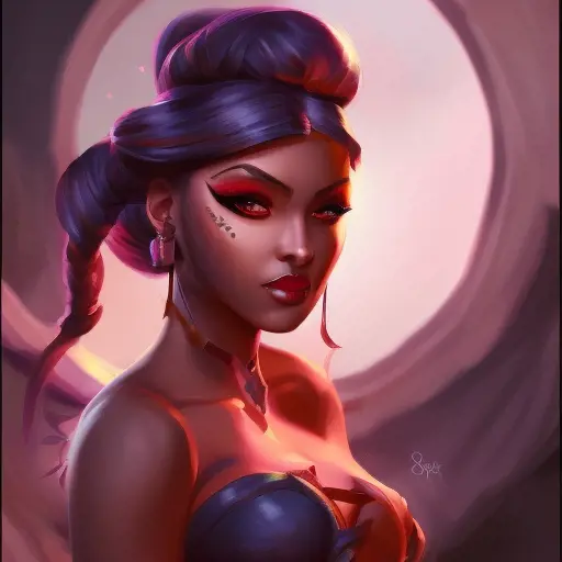 Alluring matte portrait of a beautiful Samira from League of Legends in the style of Stefan Kostic, 8k, High Definition, Highly Detailed, Intricate, Half Body, Realistic, Sharp Focus, Fantasy, Elegant