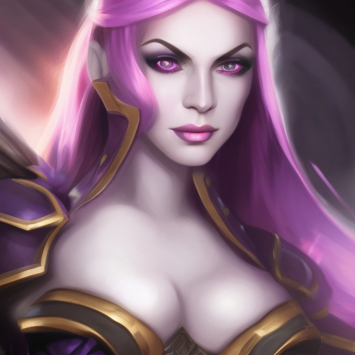 Alluring matte portrait of a beautiful Syndra from League of Legends in the style of Stefan Kostic, 8k, High Definition, Highly Detailed, Intricate, Half Body, Realistic, Sharp Focus, Fantasy, Elegant