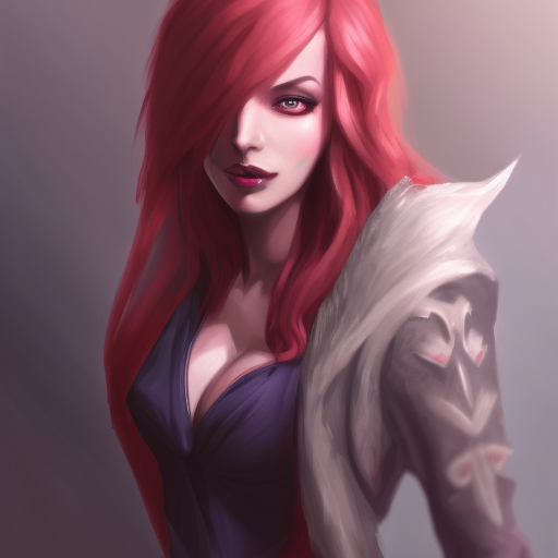 Alluring matte portrait of a beautiful Xayah from League of Legends in the style of Stefan Kostic, 8k, High Definition, Highly Detailed, Intricate, Half Body, Realistic, Sharp Focus, Fantasy, Elegant