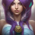 Matte portrait of Sona from League of Legends with tattoos, 8k, Highly Detailed, Powerful, Alluring, Artstation, Magical, Digital Painting, Photo Realistic, Sharp Focus, Volumetric Lighting, Concept Art by Stanley Artgerm Lau, Alphonse Mucha, Greg Rutkowski