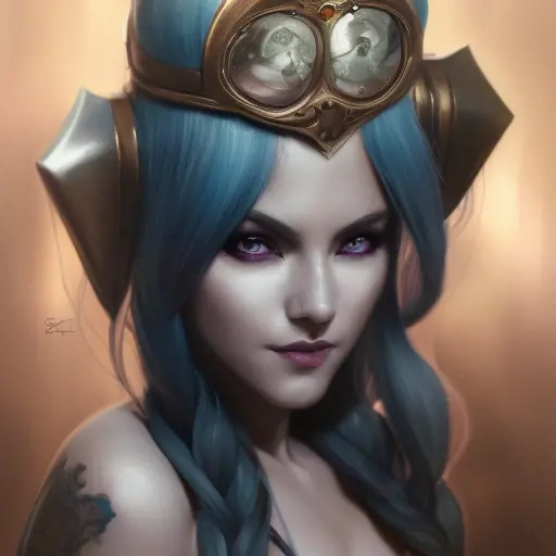 Matte portrait of Syndra from League of Legends with tattoos, 8k, Highly Detailed, Powerful, Alluring, Artstation, Magical, Digital Painting, Photo Realistic, Sharp Focus, Volumetric Lighting, Concept Art by Stanley Artgerm Lau, Alphonse Mucha, Greg Rutkowski