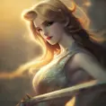 Alluring matte portrait of a beautiful Lyx from League of Legends, 8k, Highly Detailed, Intricate, Half Body, Realistic, Sharp Focus, Volumetric Lighting, Fantasy, Elegant by Alphonse Mucha