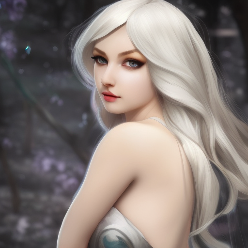 Alluring matte portrait of a beautiful Lillia from League of Legends, 8k, Highly Detailed, Intricate, Half Body, Realistic, Sharp Focus, Volumetric Lighting, Fantasy, Elegant by Alphonse Mucha