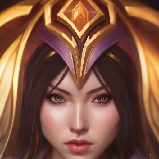 D&D fantay portrait of Irelia from League of Legends, 8k, Highly Detailed, Powerful, Alluring, Artstation, Magical, Digital Painting, Photo Realistic, Sharp Focus, Volumetric Lighting, Concept Art by Alphonse Mucha