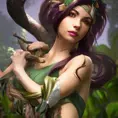 Nidalee from League of Legends, 8k, Highly Detailed, Alluring, Photo Realistic, Sharp Focus, Octane Render, Unreal Engine, Volumetric Lighting by Alphonse Mucha