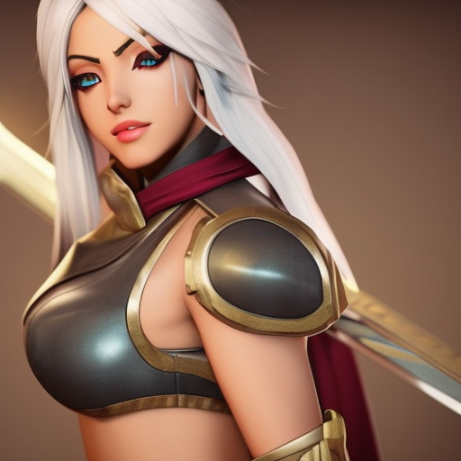Ashe from League of Legends, 8k, Highly Detailed, Alluring, Photo Realistic, Sharp Focus, Octane Render, Unreal Engine, Volumetric Lighting by Alphonse Mucha