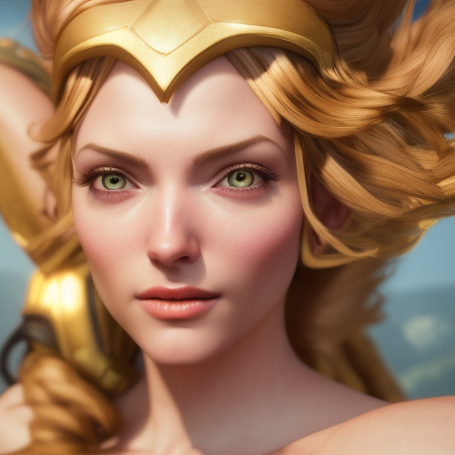Diana from League of Legends, 8k, Highly Detailed, Alluring, Photo Realistic, Sharp Focus, Octane Render, Unreal Engine, Volumetric Lighting by Alphonse Mucha
