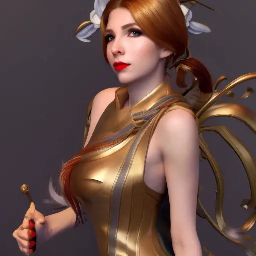 Elise from League of Legends, 8k, Highly Detailed, Alluring, Photo Realistic, Sharp Focus, Octane Render, Unreal Engine, Volumetric Lighting by Alphonse Mucha
