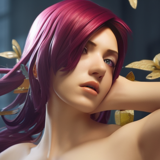 Fiora from League of Legends, 8k, Highly Detailed, Alluring, Photo Realistic, Sharp Focus, Octane Render, Unreal Engine, Volumetric Lighting by Alphonse Mucha