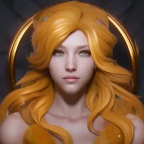 Leona from League of Legends, 8k, Highly Detailed, Alluring, Photo Realistic, Sharp Focus, Octane Render, Unreal Engine, Volumetric Lighting by Alphonse Mucha