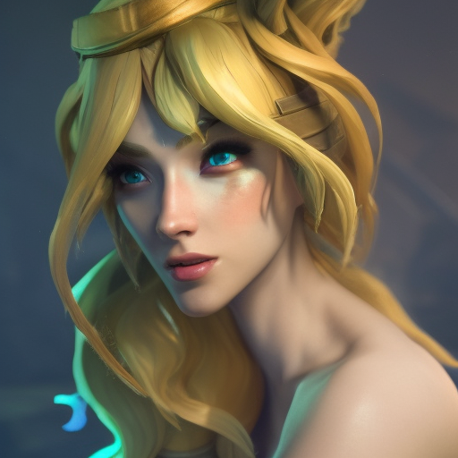 Rell from League of Legends, 8k, Highly Detailed, Alluring, Photo Realistic, Sharp Focus, Octane Render, Unreal Engine, Volumetric Lighting by Alphonse Mucha