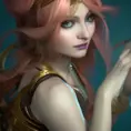 Seraphine from League of Legends, 8k, Highly Detailed, Alluring, Photo Realistic, Sharp Focus, Octane Render, Unreal Engine, Volumetric Lighting by Alphonse Mucha