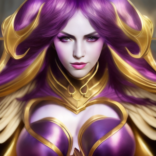 Syndra from League of Legends, 8k, Highly Detailed, Alluring, Photo Realistic, Sharp Focus, Octane Render, Unreal Engine, Volumetric Lighting by Alphonse Mucha