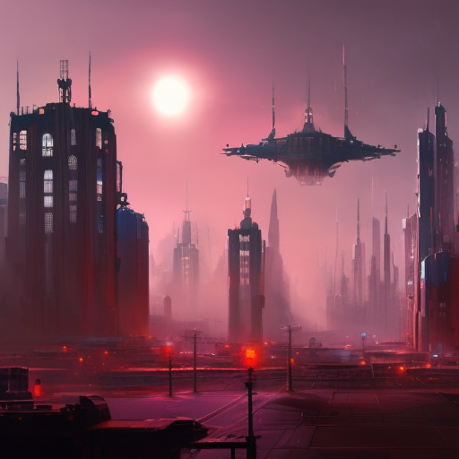 Retrofuturistic city landscape in the style of Beneath a Steel Sky, Atmospheric, Highly Detailed, Intricate, Trending on Artstation, Stunning, Realistic, Unreal Engine, Dynamic Lighting, Radiant, Fantasy by Greg Rutkowski