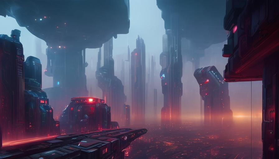 Retrofuturistic city landscape in the style of The Expanse, Atmospheric, Highly Detailed, Intricate, Trending on Artstation, Stunning, Realistic, Octane Render, Unreal Engine, Dynamic Lighting, Radiant by Greg Rutkowski