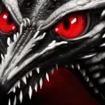 a black dragon with red eyes, 4k resolution, 8k, HDR, High Definition, High Resolution, Highly Detailed, Hyper Detailed, Ultra Detailed, Closeup of Face, Gothic, Soft Details, Digital Illustration