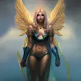 Matte portrait of Kayle from League of Legends with tattoos, 8k, Highly Detailed, Powerful, Alluring, Artstation, Magical, Digital Painting, Photo Realistic, Sharp Focus, Volumetric Lighting, Concept Art by Stanley Artgerm Lau, Alphonse Mucha, Greg Rutkowski