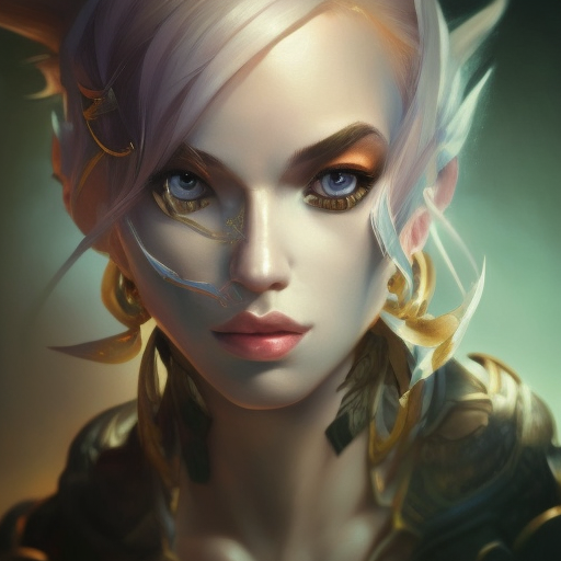 Matte portrait of Lyx from League of Legends with tattoos, 8k, Highly Detailed, Powerful, Alluring, Artstation, Magical, Digital Painting, Photo Realistic, Sharp Focus, Volumetric Lighting, Concept Art by Stanley Artgerm Lau, Alphonse Mucha, Greg Rutkowski