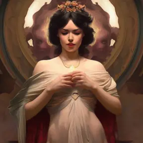 Alluring matte portrait of a beautiful Hestia, goddess of the hearth, in the style of Stefan Kostic, 4k, Highly Detailed, Hyper Detailed, Powerful, Artstation, Vintage Illustration, Digital Painting, Sharp Focus, Smooth, Concept Art by Stanley Artgerm Lau, Alphonse Mucha, Greg Rutkowski